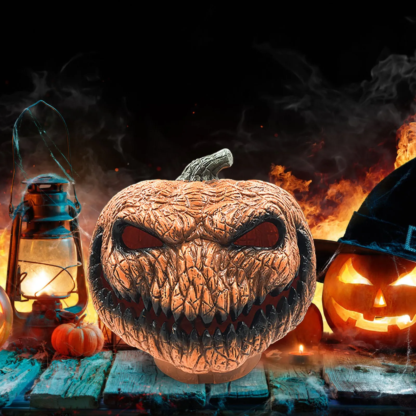 Pumpkin Lights Indoor Outdoor Haunted House Halloween Carnival Party Decorations 