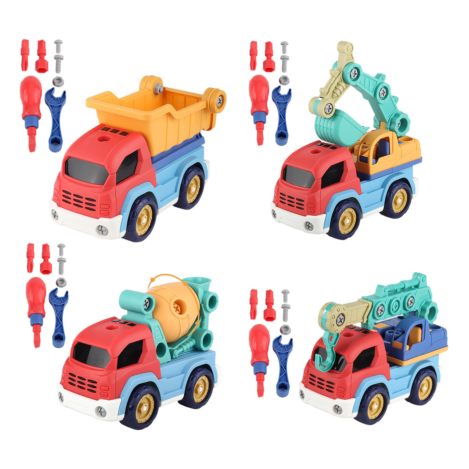 DIY Nut Disassembly City Engineering Truck Car Screw Boys Creative Tool Education Toys for Little Kids