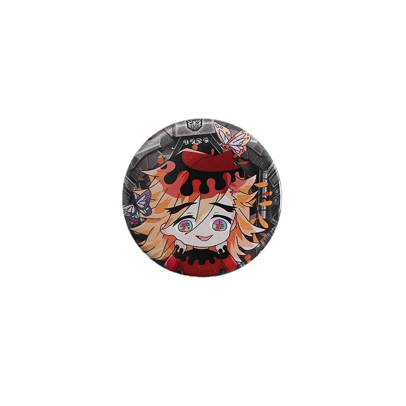 Anime Second element Q Version Badge Bar Butterfly Endure Tanjirou Fugang Yi Yong Shan Yi Yan Column Pendant Anime Peripheral