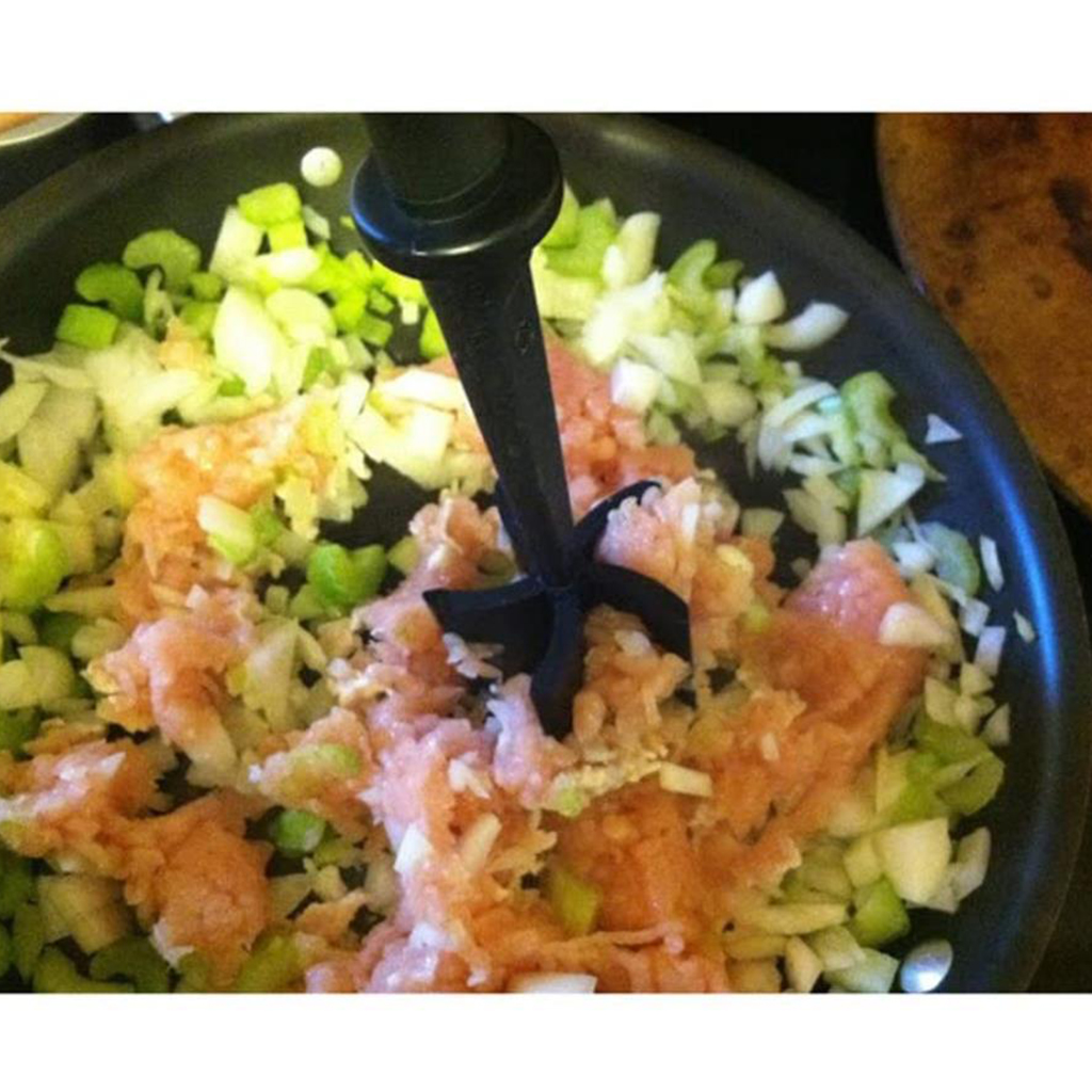 5 Curve Blades Ground Beef Masher Heat Resistant Meat Masher Hamburger Meat