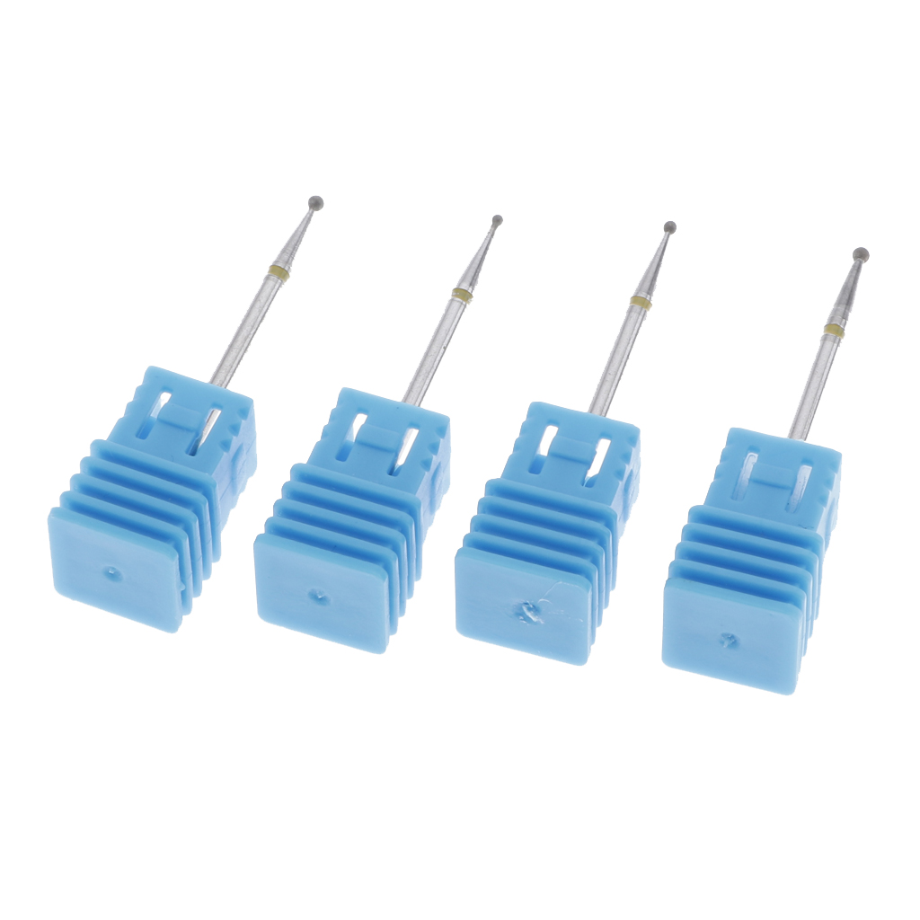 4x Nail Art Drill Bits Ball Style 3/32