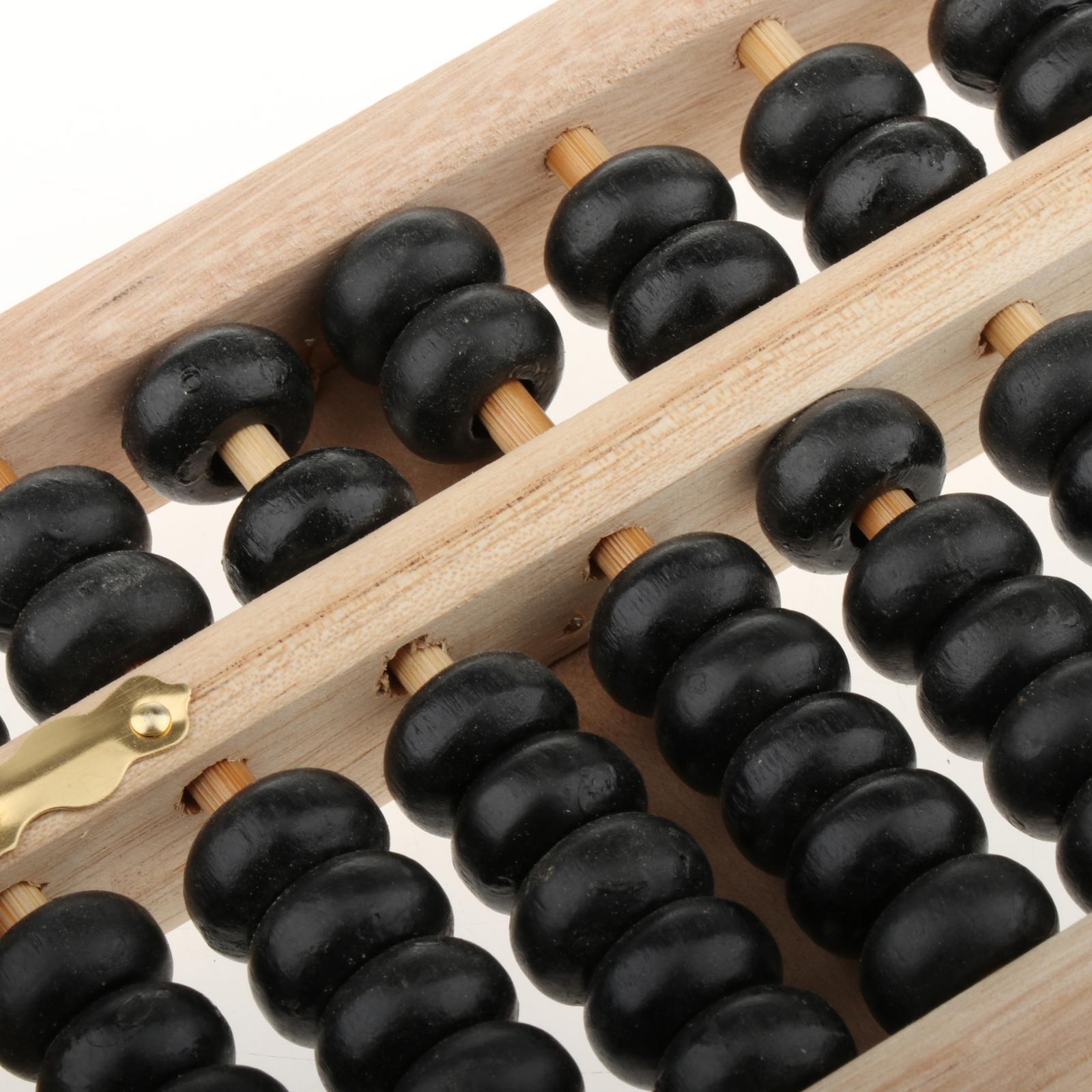 11 Column Abacus Arithmetic Soroban Wooden Frame Student Calculator Counting
