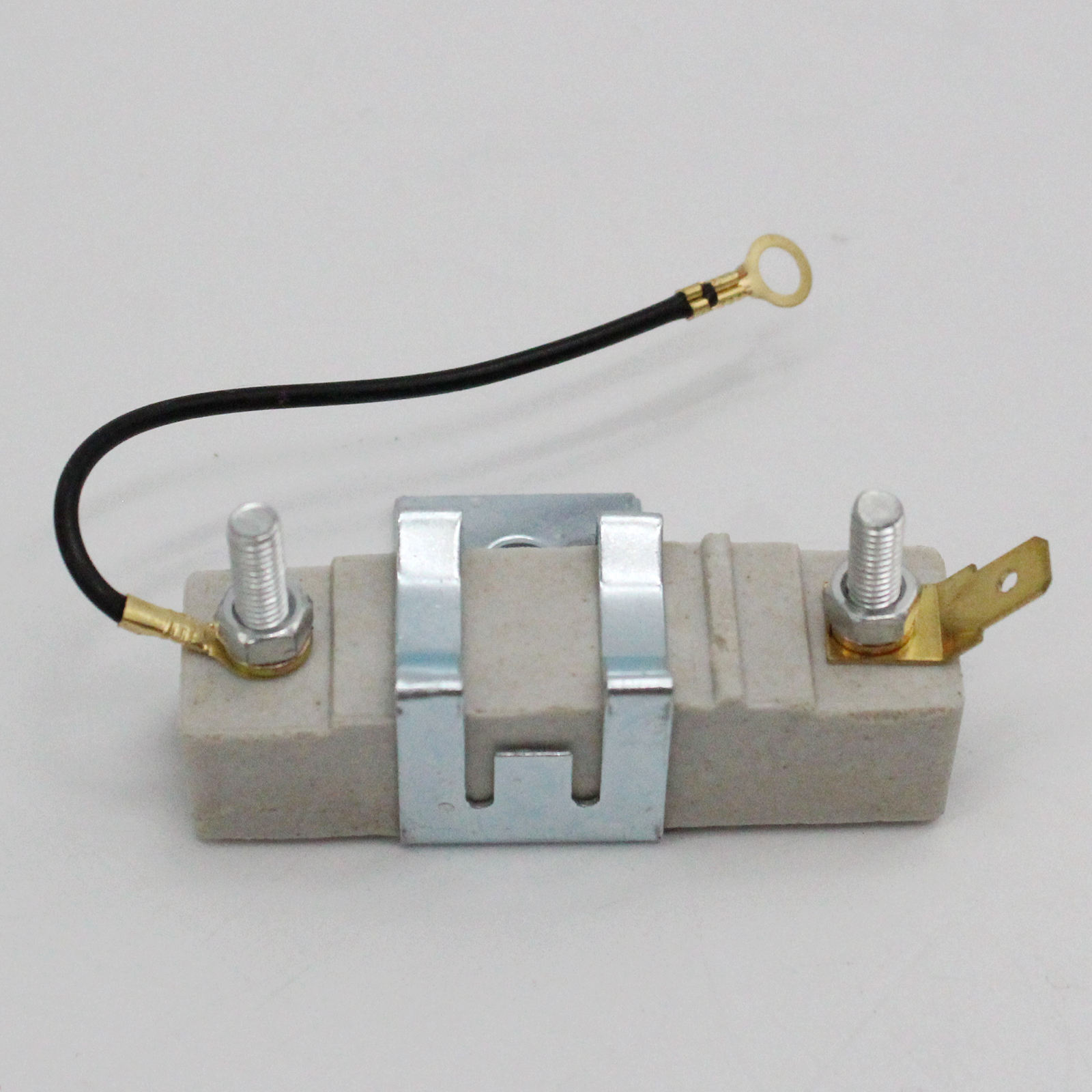 Car Metal Oil Immersed Coil Resistor Ballast Resistor Use W/ A 1.5Ohms Ballast Coil Durable Autos Accs, White