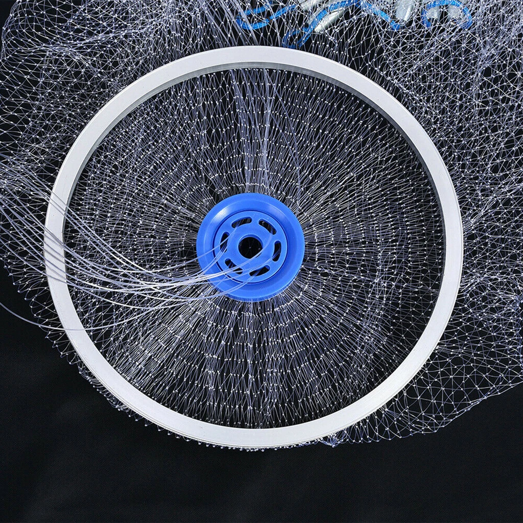 Durable Nylon Freshwater Cast Nets Fishing Trap Saltwater Fishing Cast Net for Bait Trap 2.4M 3M 3.6M