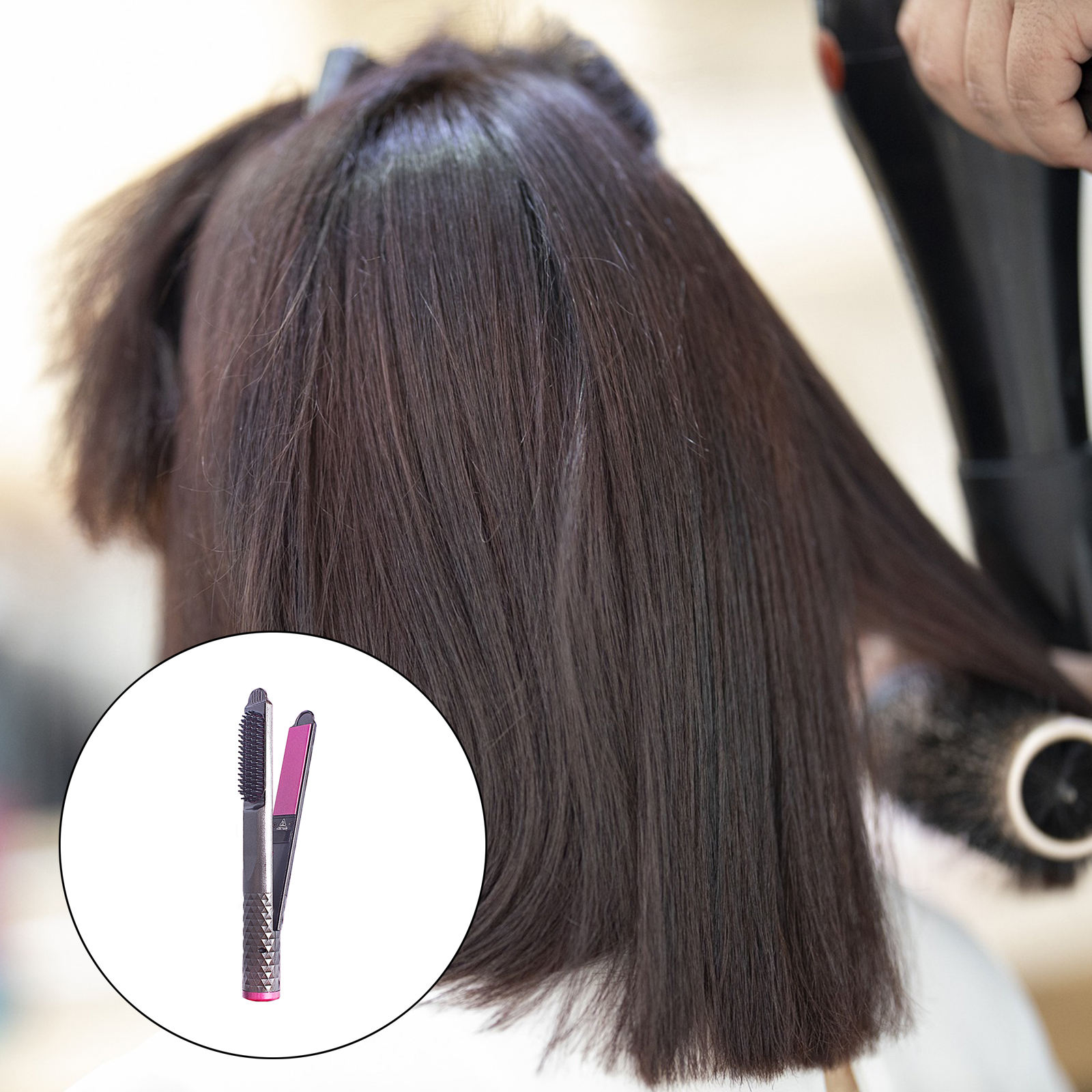 Straight Hair Artifact Curling Iron Electric Three-in-One convenient Professional Comb Dry Wet Adjustable 60W for Beauty Shop
