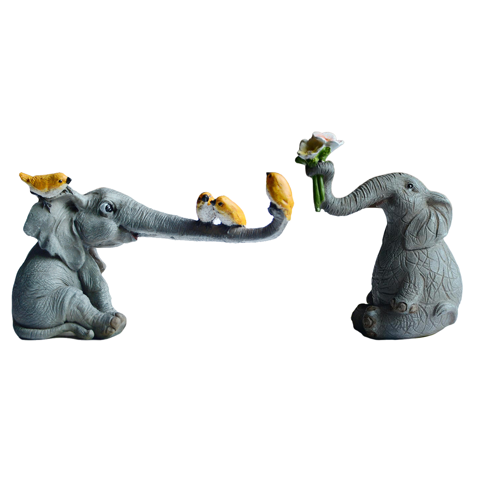Sculpture Home Decor Statue Ornament Art Sculpture Collectibles Everyday Collection Elephant Figurines Fairy Garden Ornaments