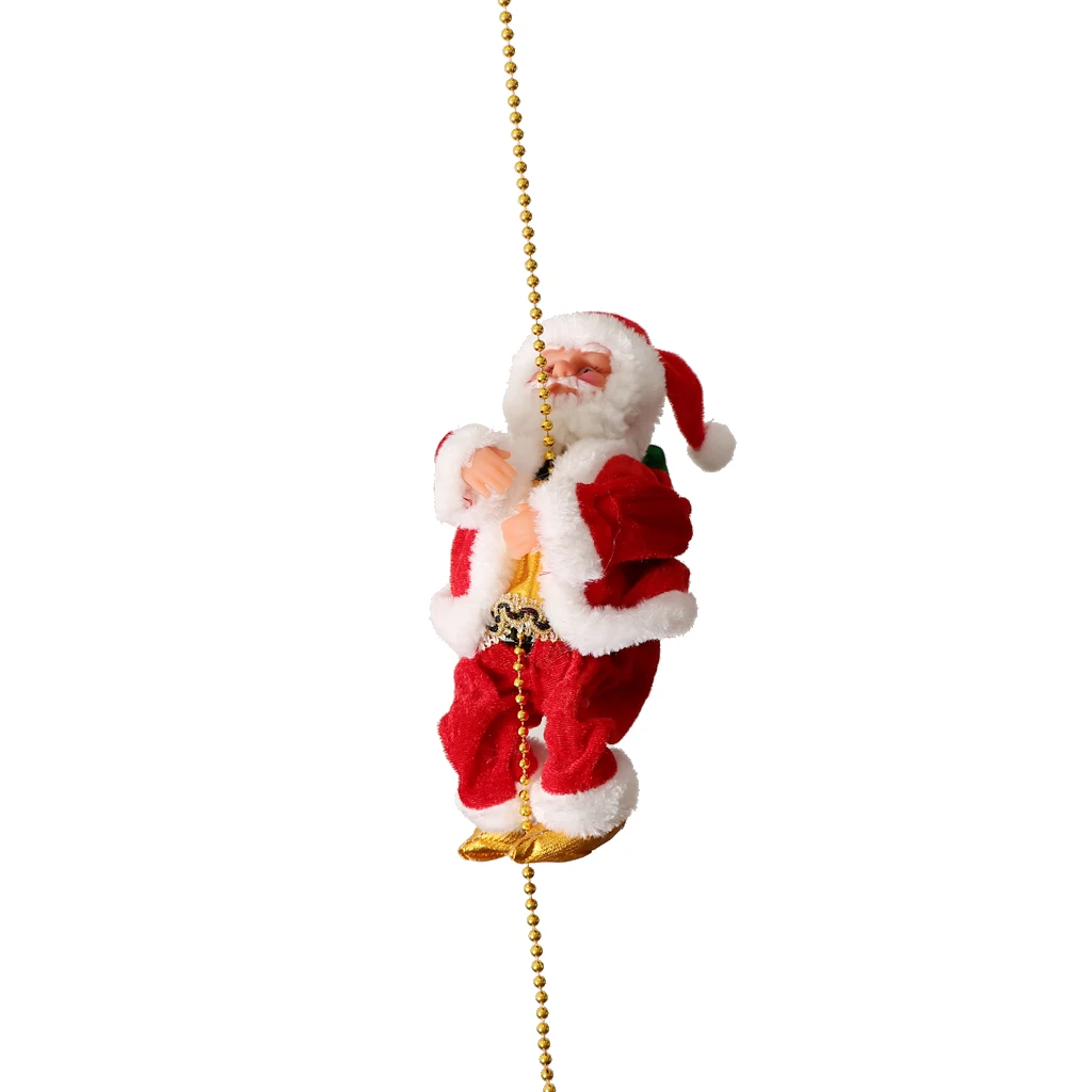 Santa Claus Climbing on Chain for Christmas Tree Indoor Outdoor Decor