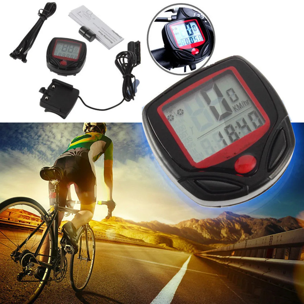 Wired Cycling Bike Computer Bicycle Speedometer Digital Odometer Waterproof  LCD