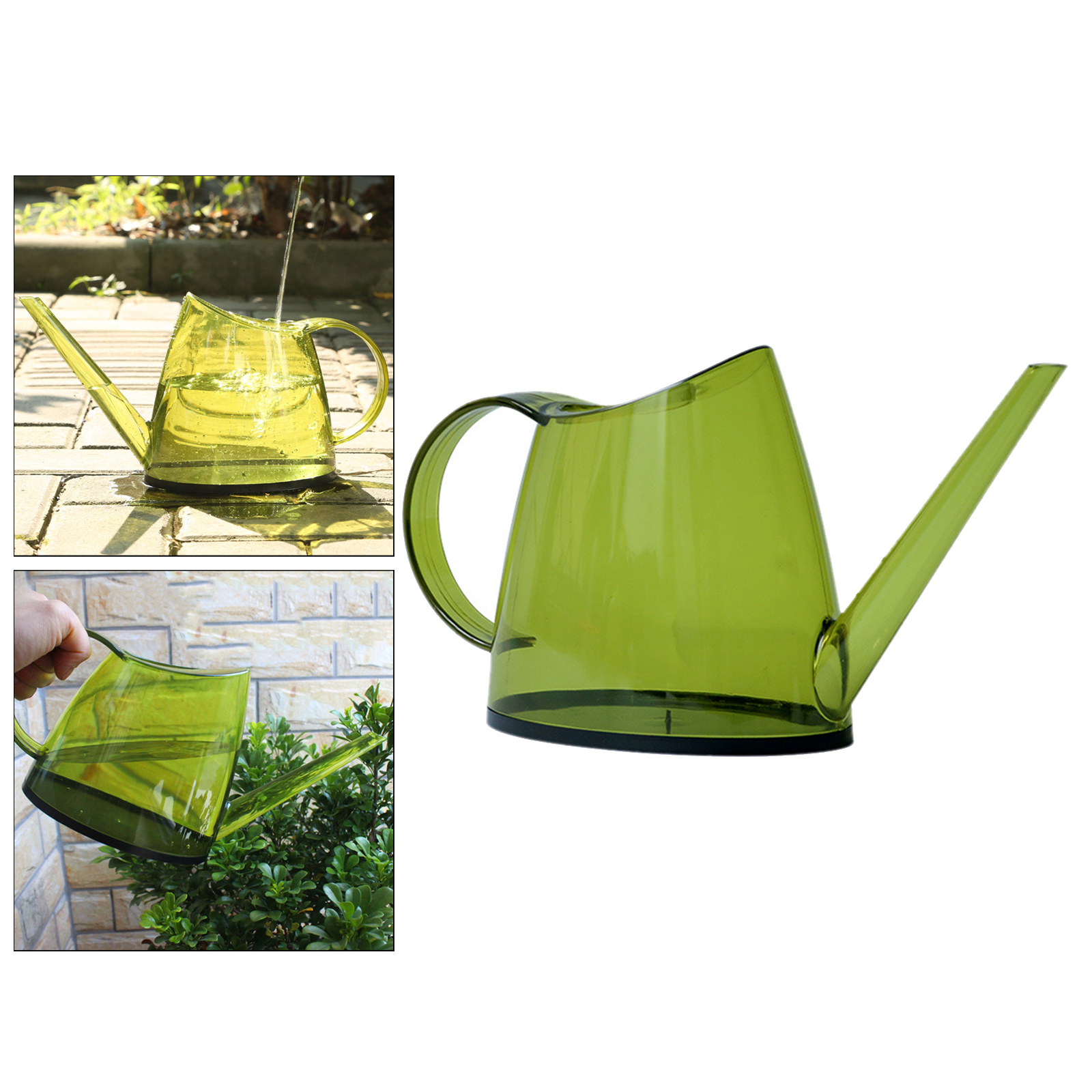 Long Spout Plastic 1.4L Watering Pot Small Modern Green Watering Can for Indoor Outdoor Garden House Bonsai Plants Flower