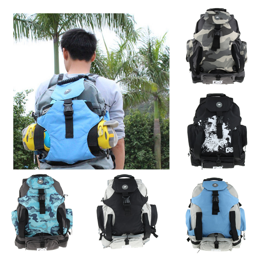 Large Polyester Skates Backpack for Inline Roller Skate Skating Shoes Carrying Organizer Gear