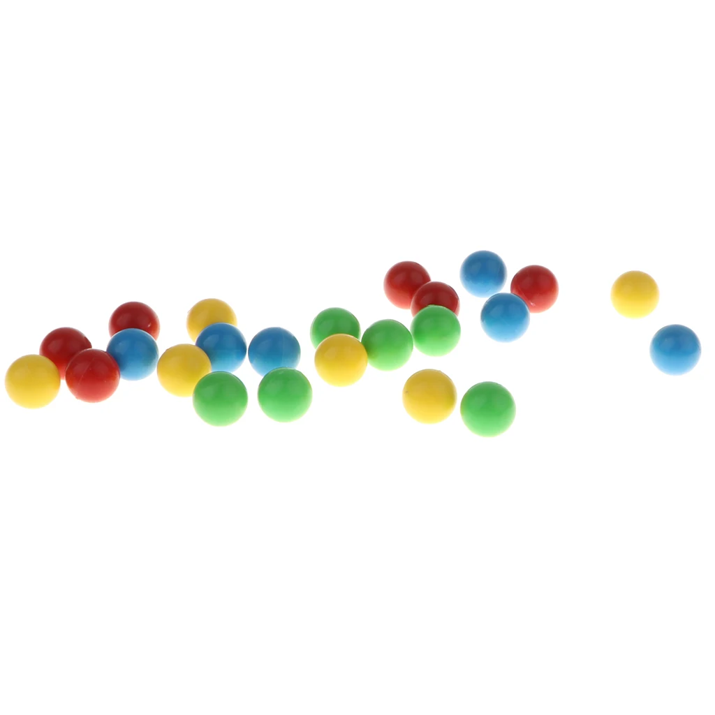 24pcs Colorful Beads Mini Desktop Hungry Frog Game Replacement Parts Feeding Frog Game Accessories for Kids Party Play Toys