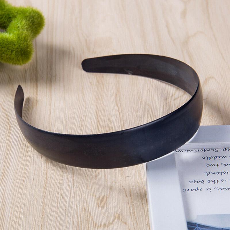 5x DIY Hair Hoops Band Plain Plastic Headband Craft Accessory Findings 3cm Black