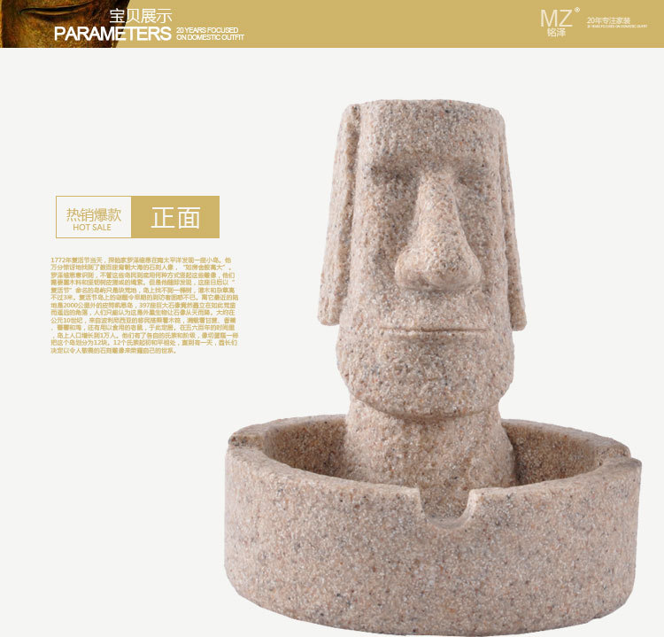 Creative Colossus Ashtray Personality Office Resin Moai Ashtray Home  Bedroom Decor Easter Island Gift Moai Statue Sculpture - AliExpress