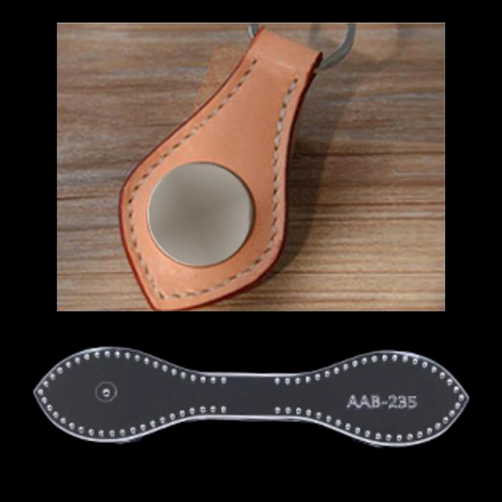 1 Set Clear DIY Acrylic Templates Leathercraft Tool Sets for quilting or making Handmade Leather Keychain Leather Crafts