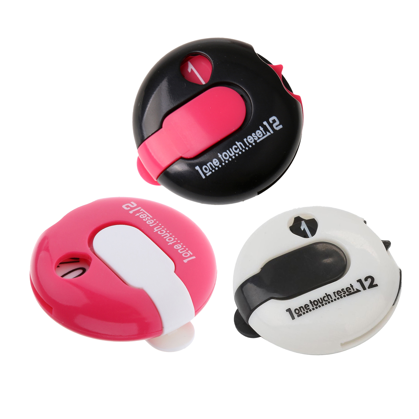 Durable Mini Golf Stroke Counter Clip-on One Touch Reset Score Scoring Counting Tool 12 Shots Scorekeeper