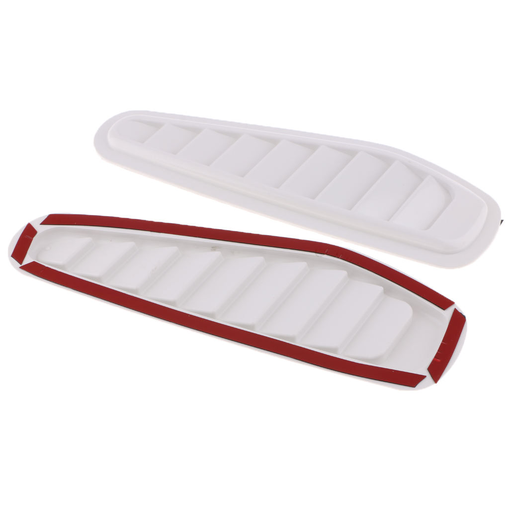 2Pcs Car Decorative Air Flow Intake Hood Scoop Bonnet Vent Cover Trim