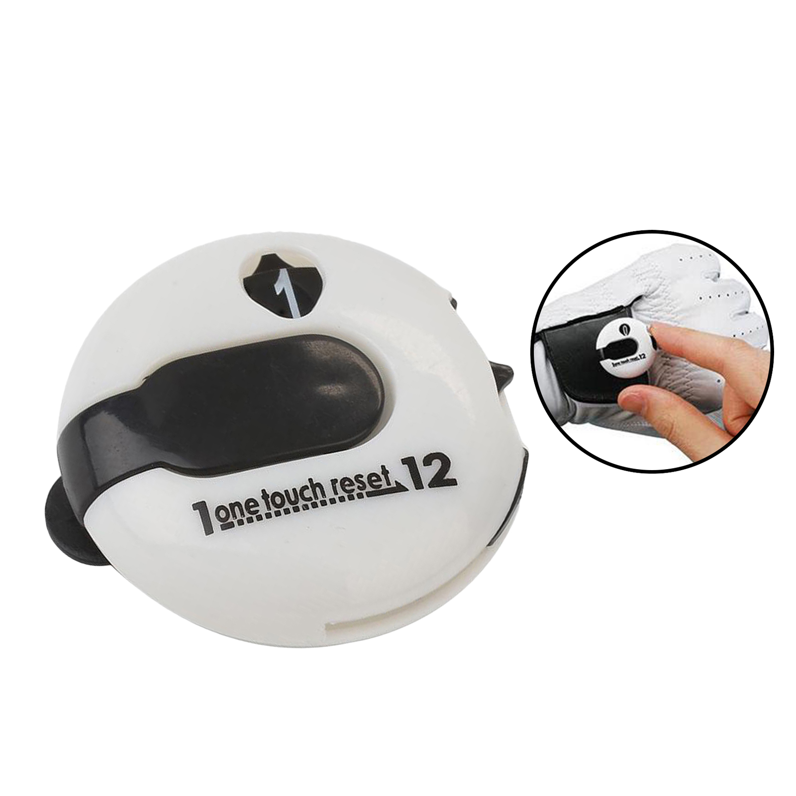 Durable Mini Golf Stroke Counter Clip-on One Touch Reset Score Scoring Counting Tool 12 Shots Scorekeeper