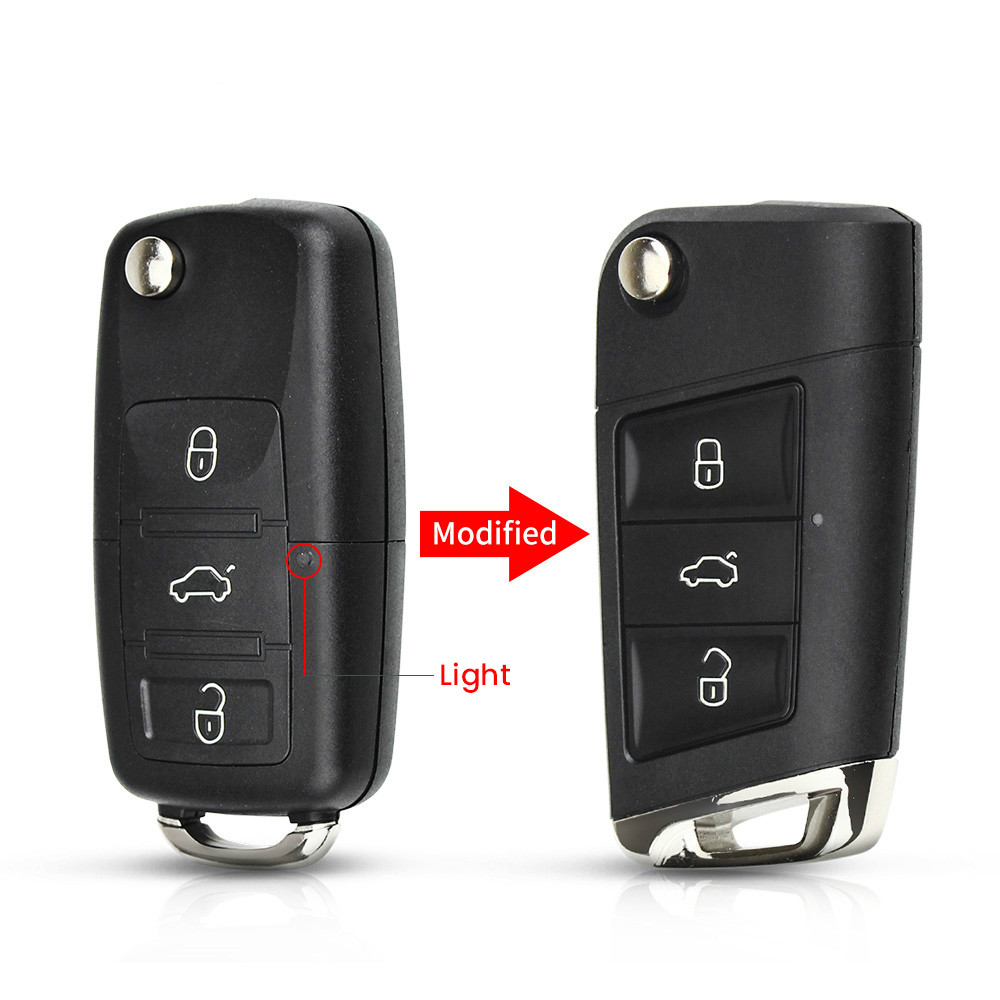 KEYYOU Für Volkswagen VW Polo Passat B5 Golf MK5 Käfer Geändert Flip Remote Key Shell Fob 3 Tasten Ersatz Auto Schlüssel Abdeckung – Detail 7