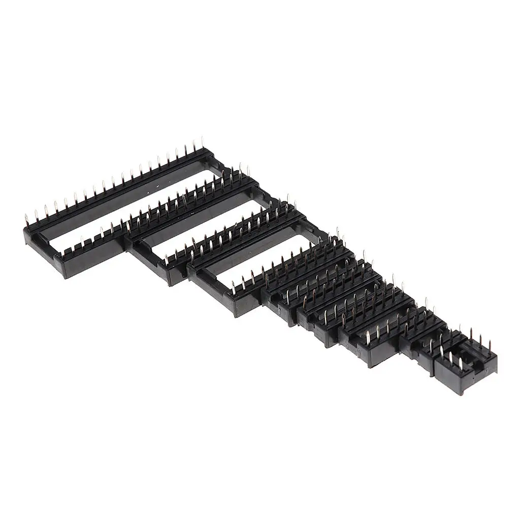 100 Pieces Double Row DIP Integrated Circuit IC Sockets Connectors