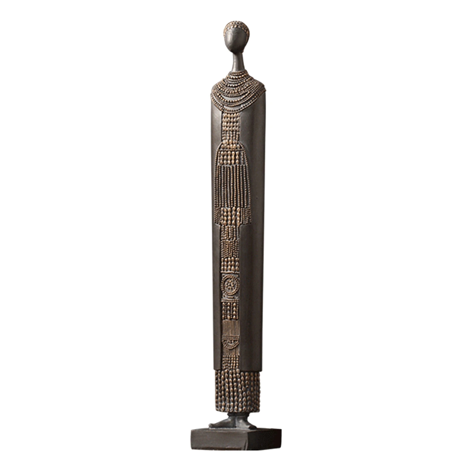 Resin Statue Sculpture Ethnic Style African Figurines Creative Vintage Living Room Decoration Crafts Home Decor Ornaments Gift