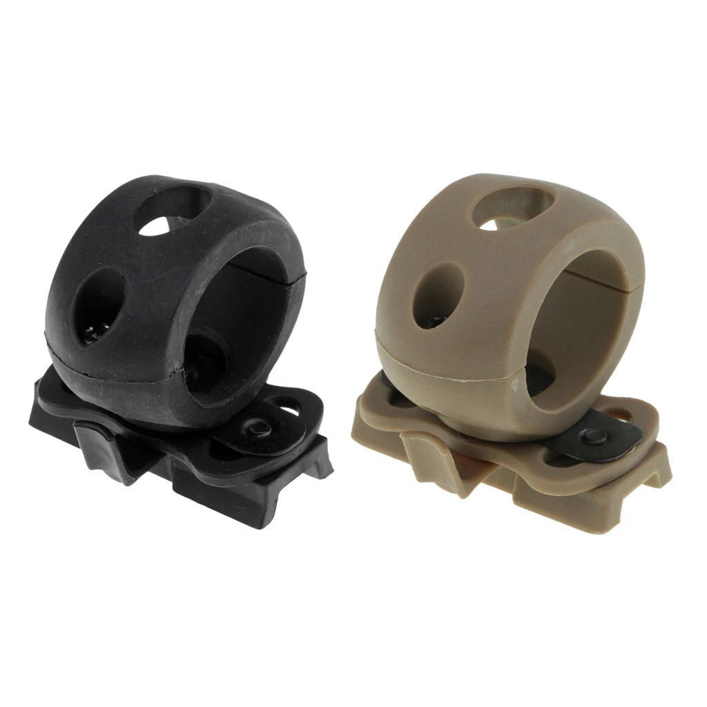 MagiDeal Helmet Flashlight Mount Clip Military Flashlight Clamp Adapter 