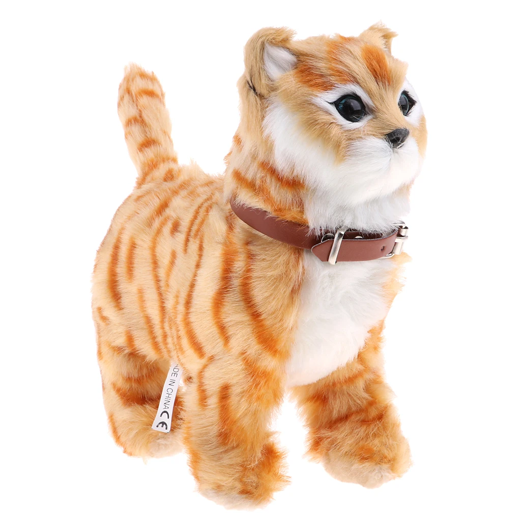 Electronic Plush Cat Toys Stuffed Toys Walking Cat Meow Toys Kids Children Animal Toy Birthday Gift Home Office Decoration Electronic Plush Cat Toys Stuffed Toys Walking Cat Meow Toys Kids Children Animal Toy Birthday Gift Home Office Decoration
