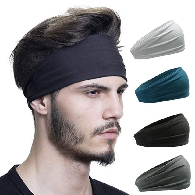 Befusy Lyca Absorbent Sport Sweat Headband Elastic Sweatband For Men and  Women Yoga Hair Bands Head Sweat Bands Gym Sports - AliExpress