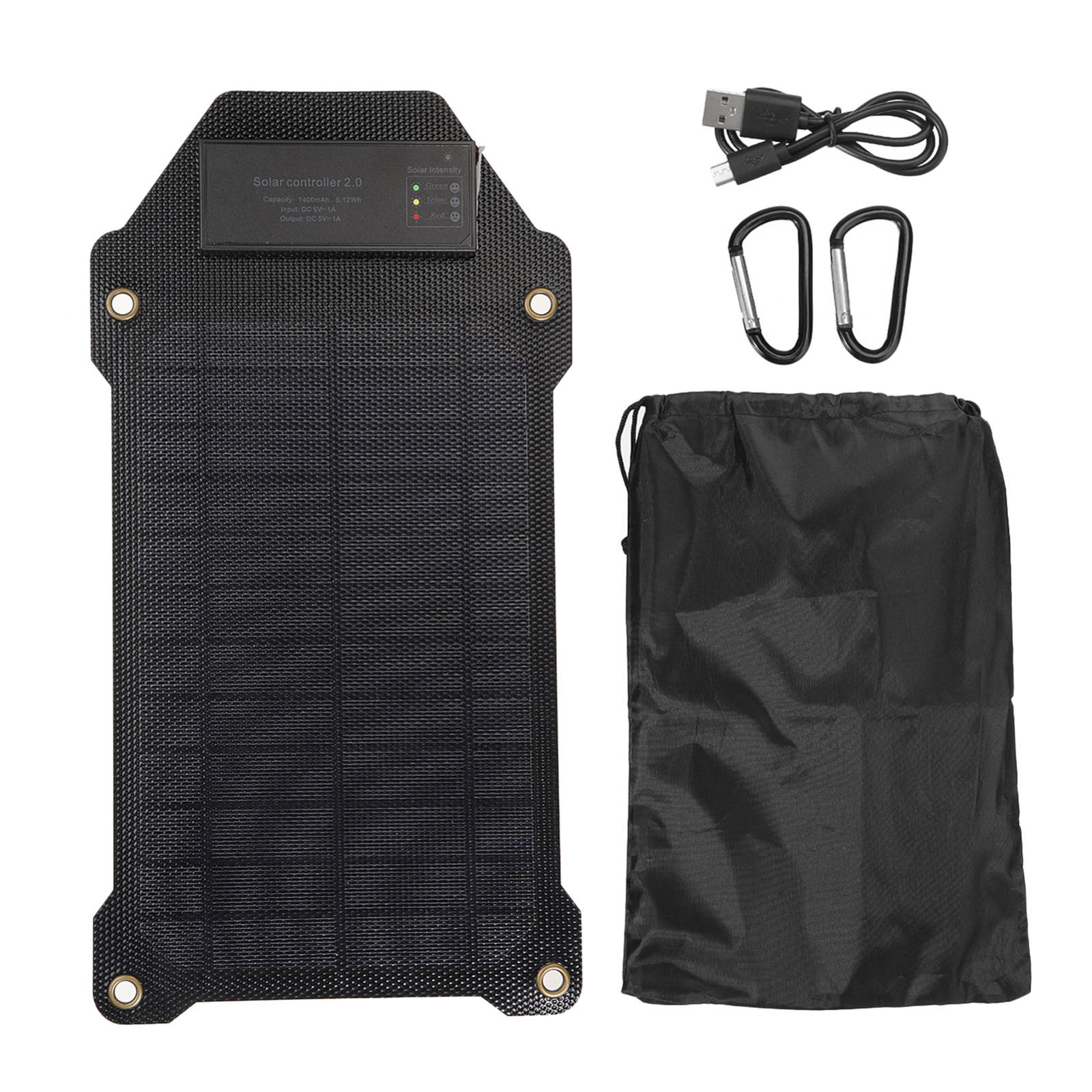10W Portable Solar Charger 5V/1A Waterproof Solar Panel with USB Port Compatible with Power Station Cell Phone