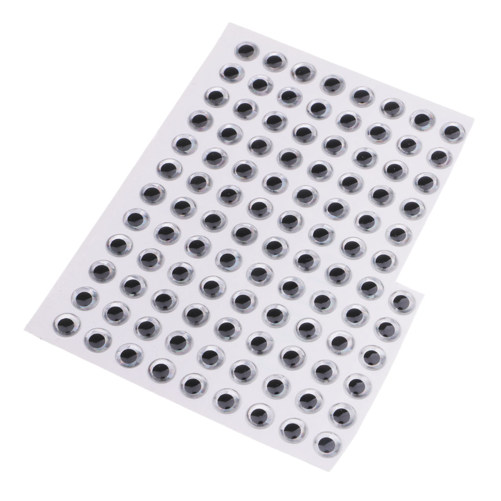 100pcs Fishing Lure Eyes Holographic Self Adhesive Eyes 3D Fish Eye DIY Eye Made of epoxy material looks super real