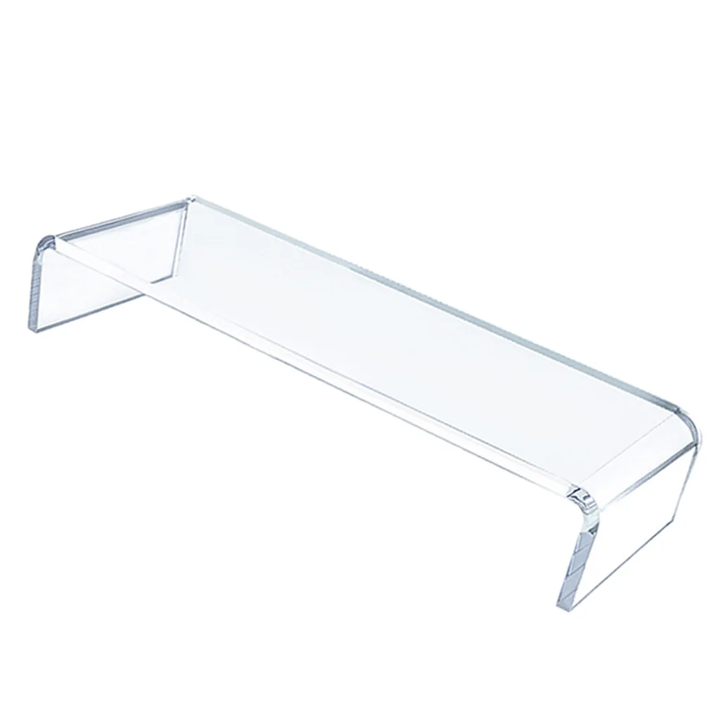 School Clear Monitor Stand Shelf Tabletop PC Computer Screen