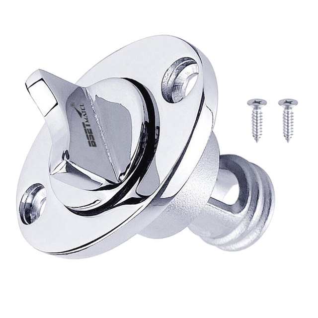 2-Pack 316 Stainless Steel Marine Drain Plugs - Oval Garboard Transom Boat Plug For 1-Inch Holes (Ship/Yacht Parts) - View #2