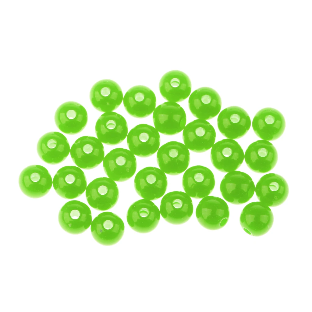 30pcs 6mm Fishing Large Fishing Beads Carp Fishing Stop Rigs Beads