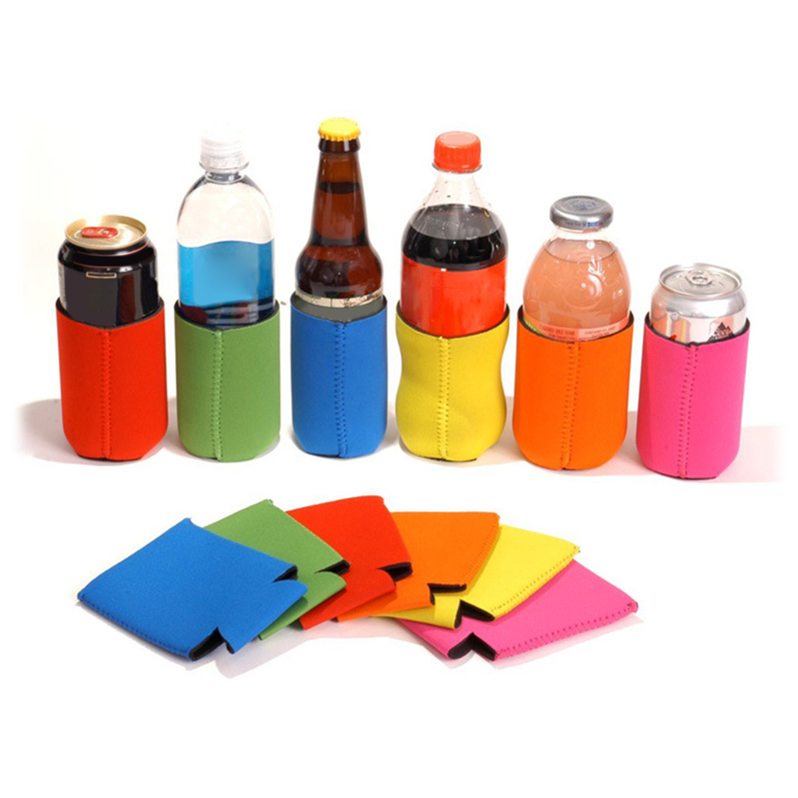 10Pcs Blank Can Cooler Sleeves Plain Soft Insulated Blanks for Soda, Beer, Water Bottles,HTV Vinyl Projects,Wedding Favors,Gifts