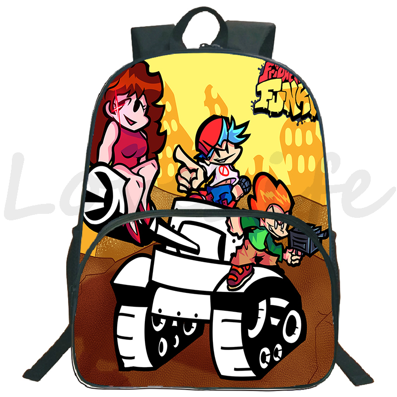 noite de funkin mochila crianças zíper mochila menino menina bagpack estudantes adolescentes fnf jogo sacos de escola saco de viagem