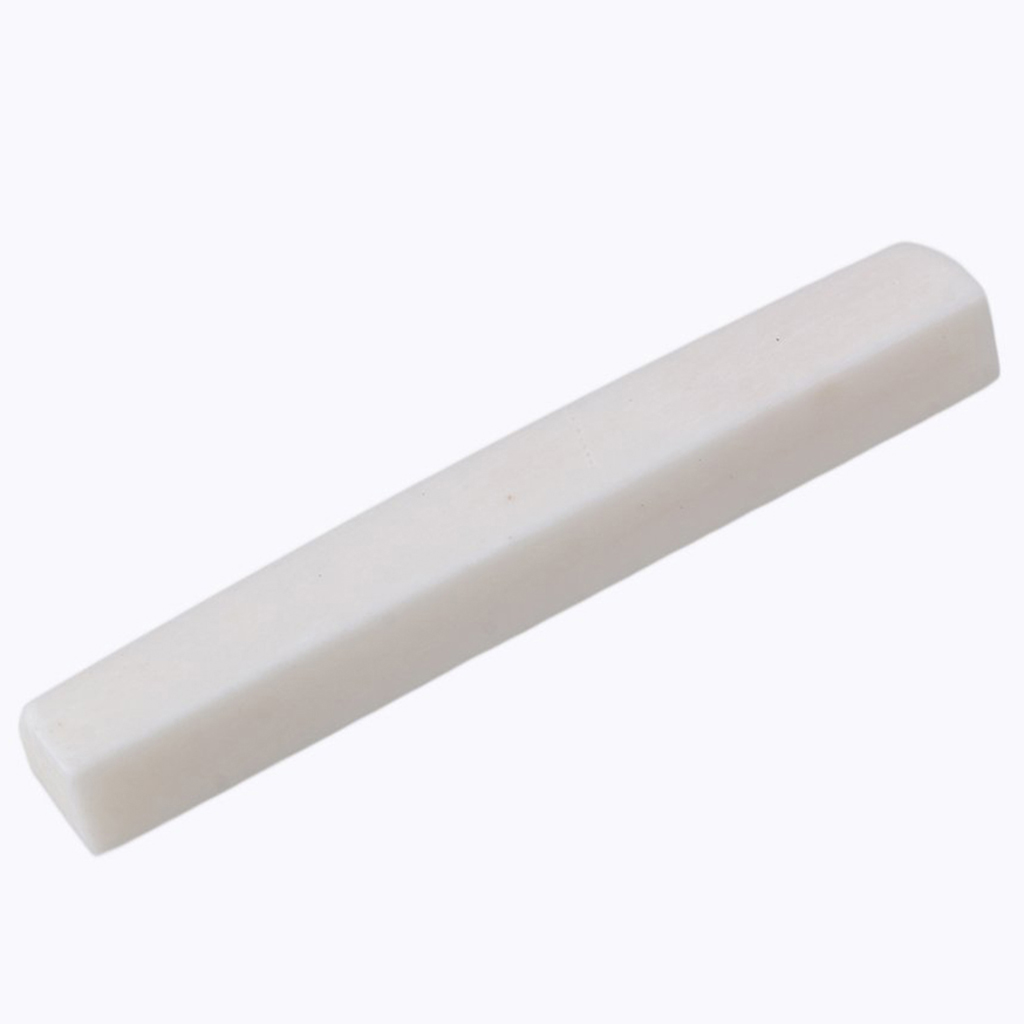 Set Of 1 Bone Slotted Saddle Nut For Instrument Accs 12 Strings Folk Guitar