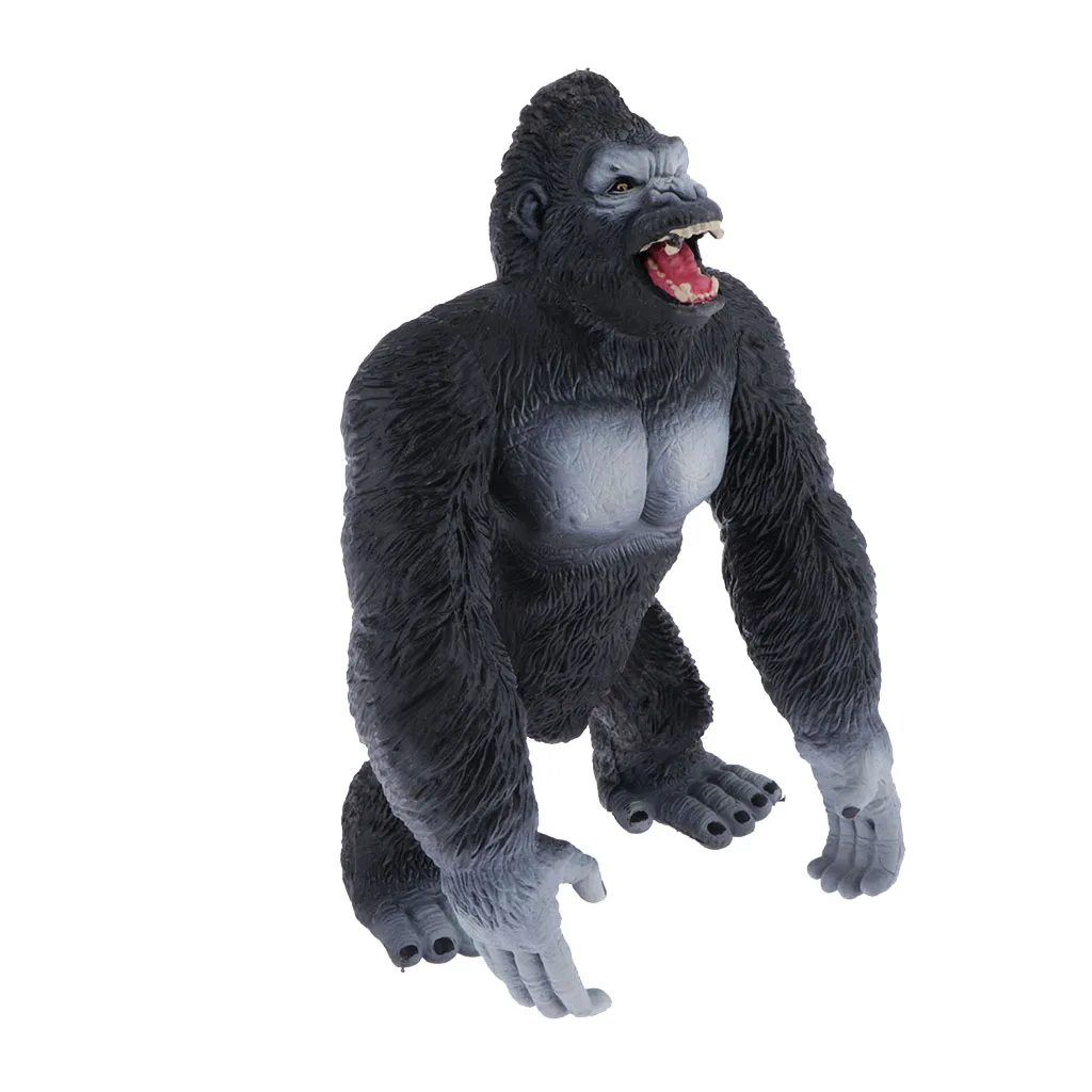 Realistic Gorilla Figurine - Sitting Posture -  Cake Toppers Party Favor Decoration Gift for Child Adults