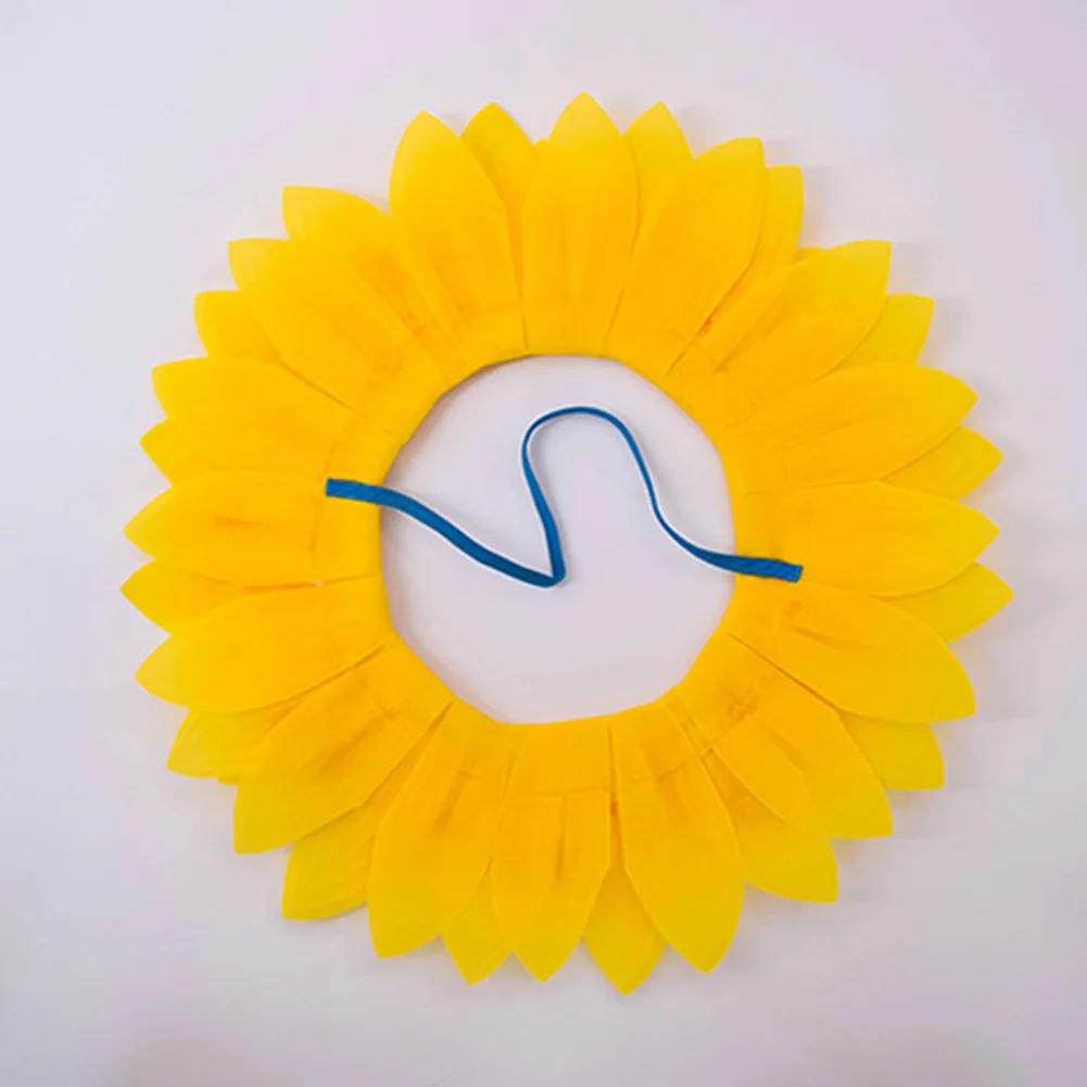 Sunflower Headgear Sunflower Hat Hood for Dance Party Festival Games Kids Teens Adults Funny Performance Props