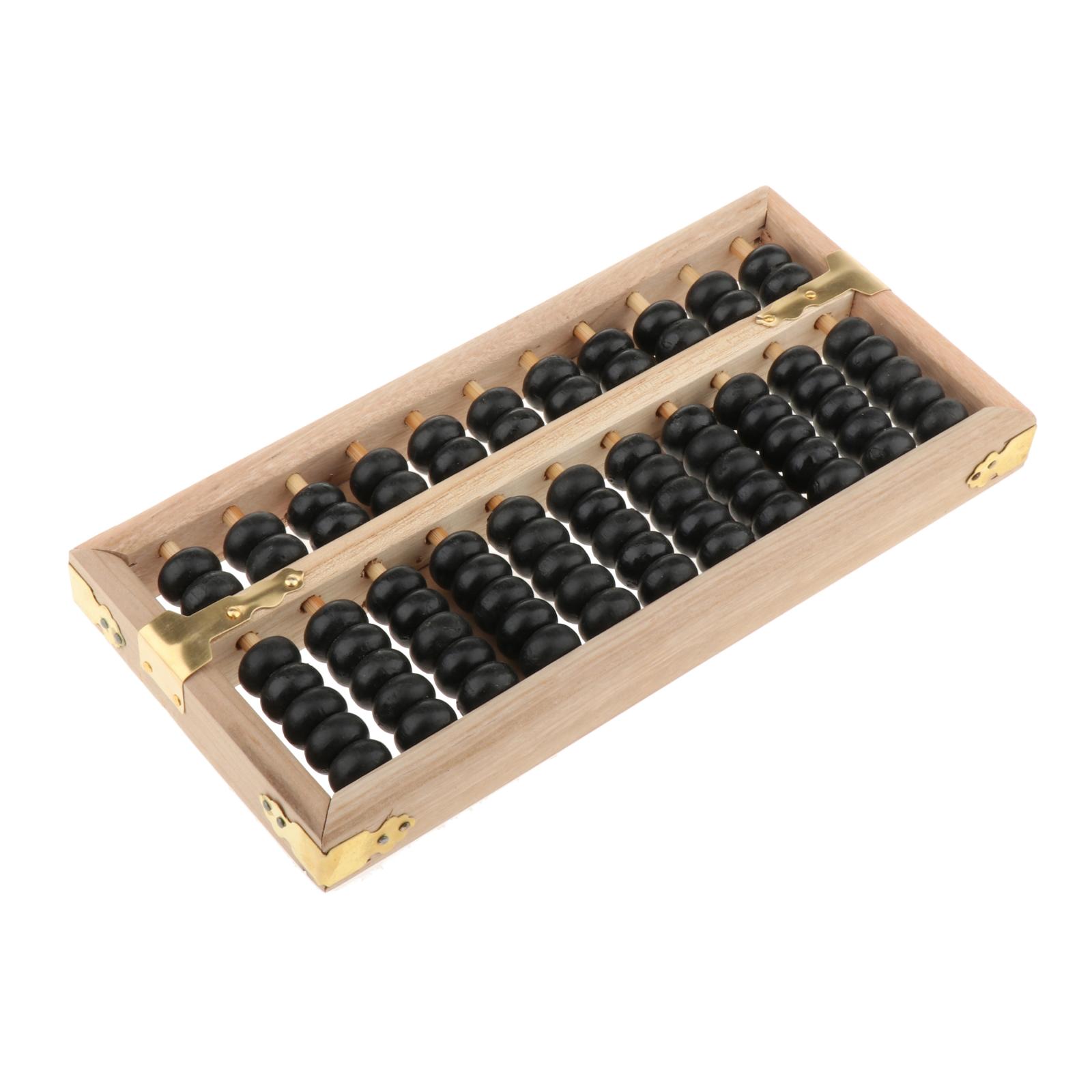 11 Column Abacus Arithmetic Soroban Wooden Frame Student Calculator Counting