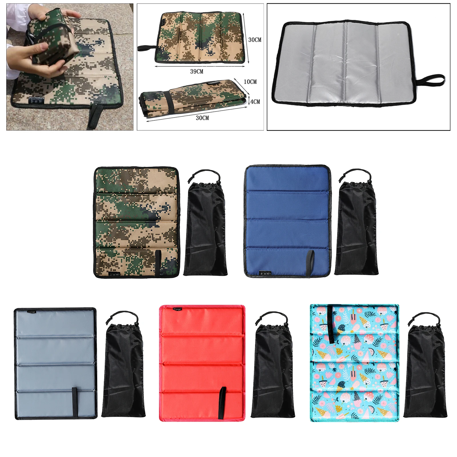 Foldable Seat Pad Camping Foam Seat Cushion Sitting Mat Portable Beach Pad for Outdoor Camping Hiking Travel BBQ Picnic