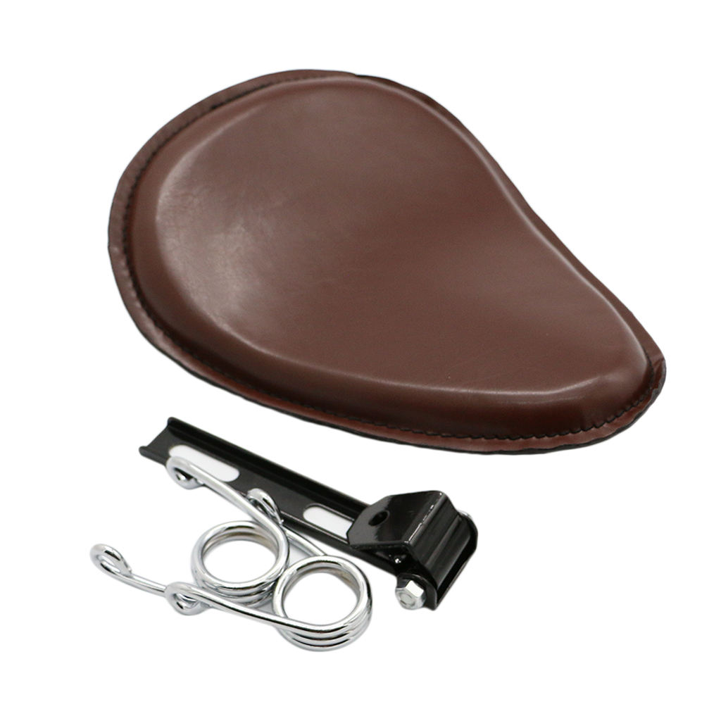 Motorcycle Driver Spring Bracket  Seat PU for Harley XL883 X48 #Brown