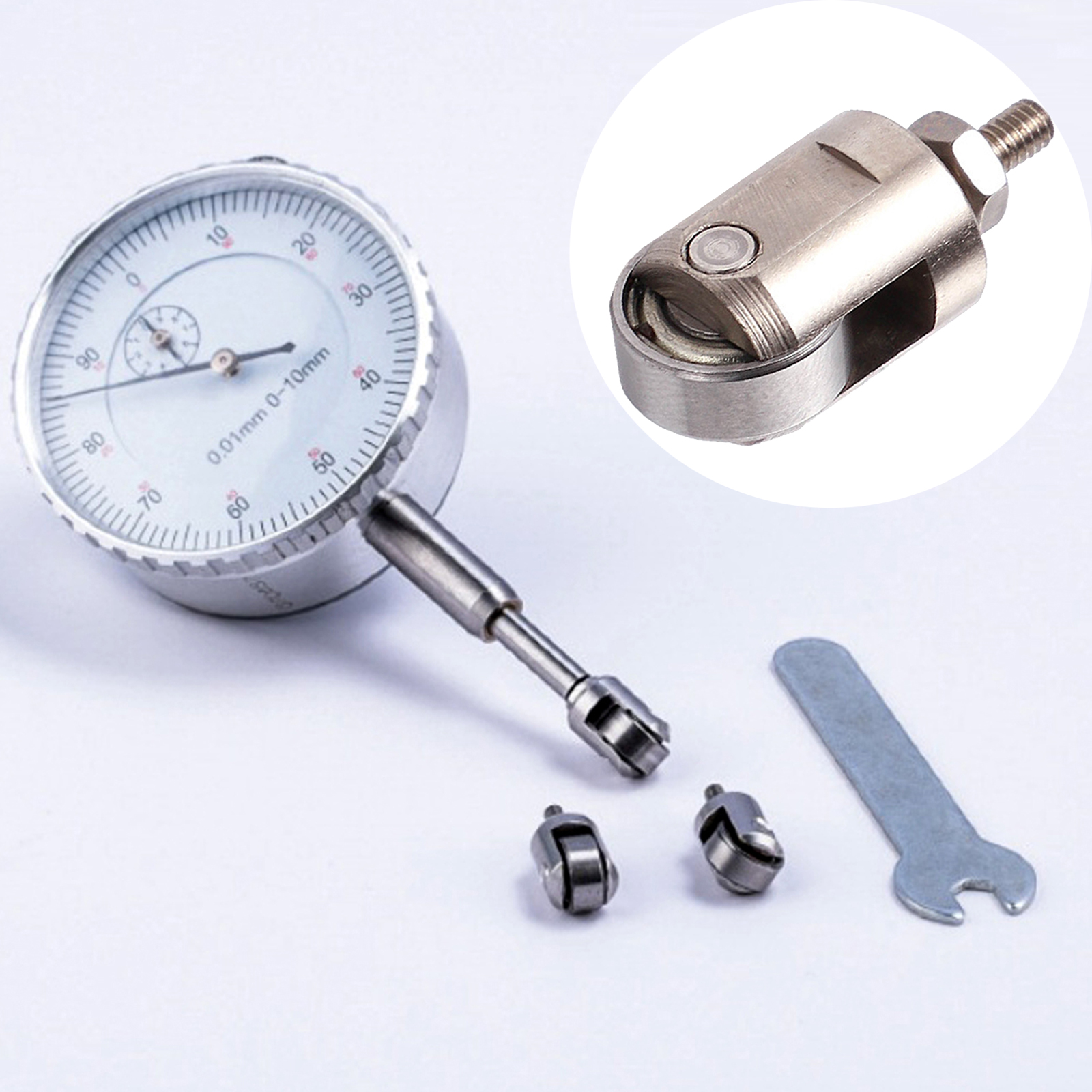 Dial Indicator  Point Depth Gauge Gaging Roller Contacting Tip Probe