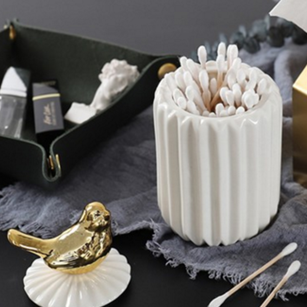 Ceramic Chopstick Holder with Deluxe Bird Lid for Living Room
