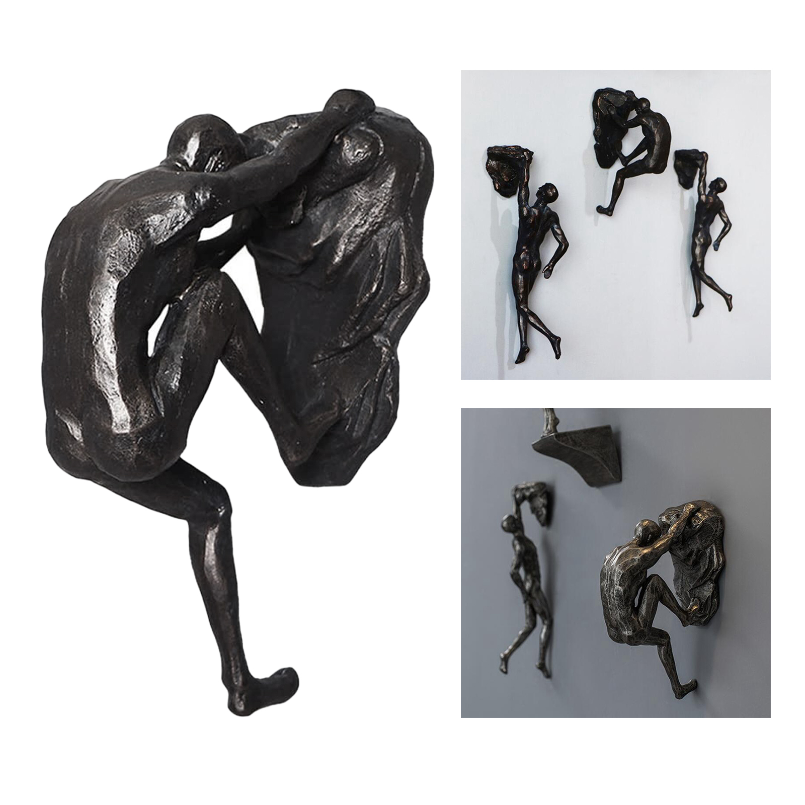 Wall Decoration Nordic Style Retro Man Climbing Wall Background Wall Decorations Hanging Statue