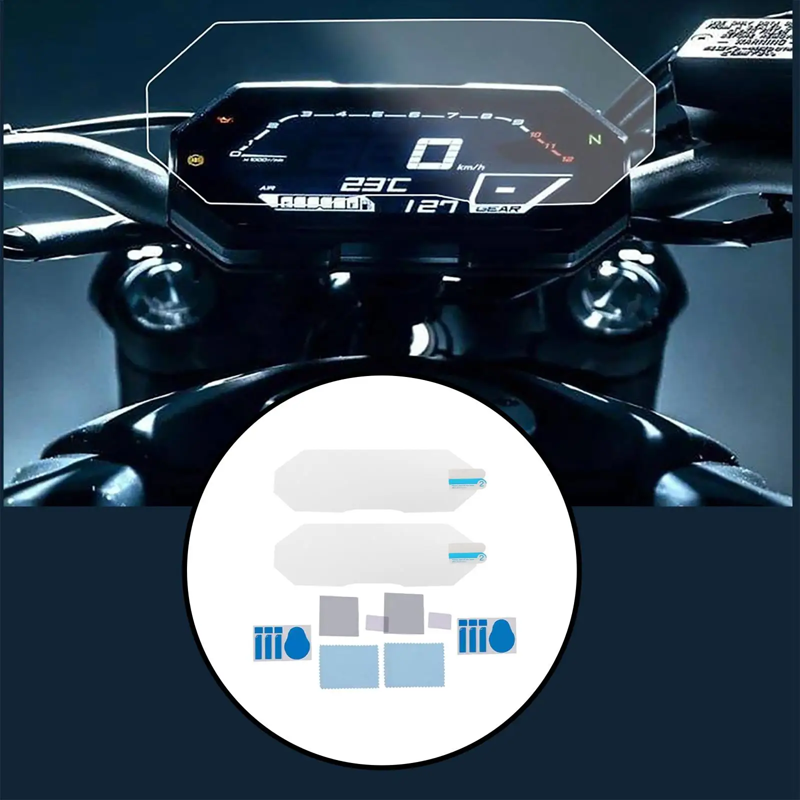 Motorcycle Dashboard Protective Film High Touchness Speedometer Protect HD Transparent for Yamaha MT FZ 07 2021 FZ07 MT-07