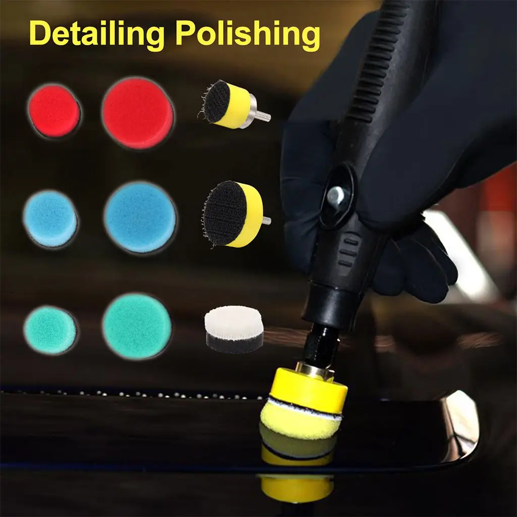 16 Pieces Kit Buffing Polishing Pads Polishers Waxing Polisher Sanding Rotary Tools Sealing Glaze Attachment for Drill for Car