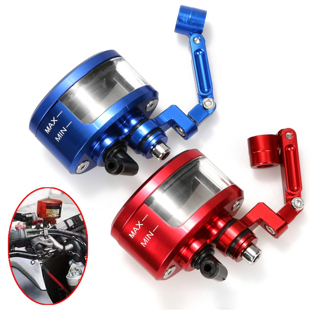 1 Set Motorcycle CNC Aluminum Alloy Front Brake Clutch Tank Cylinder Fluid Oil Reservoir Cup Universal for Suzuki Kawasaki Honda