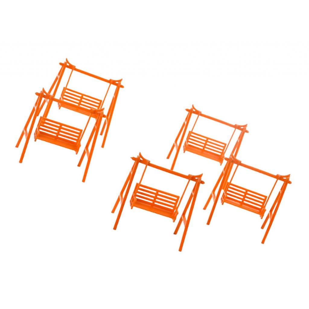 5pcs Plastic Swing Chair Furniture Miniature 1:75 OO Scale For Street &Train