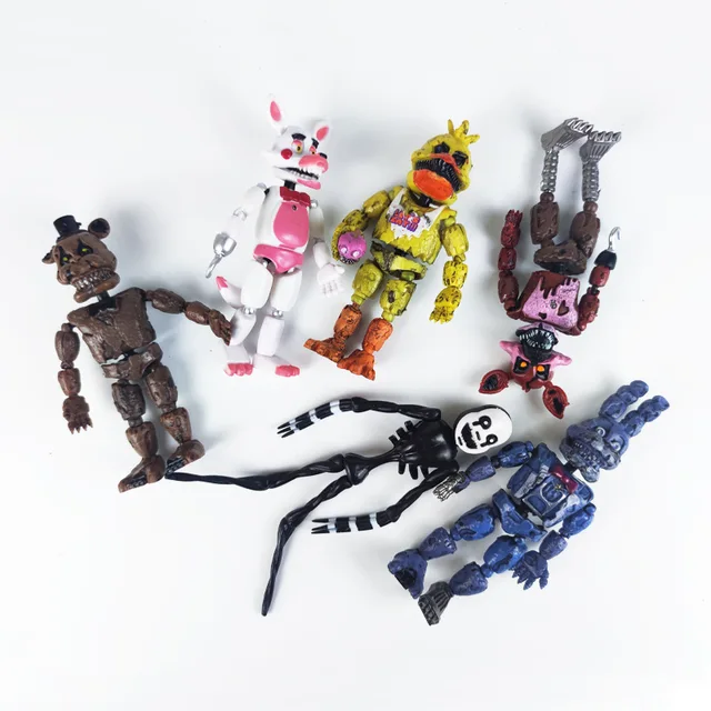 5pcs Hot Sell Five Night At Freddy Anime Fnaf Bear Free Assembly Action  Figure Pvc Model Freddy Toys For Children - AliExpress