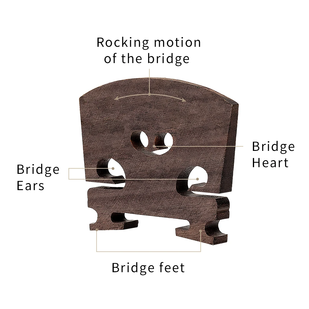 Master 4/4 Violin Ebony Bridge Wood Great Sound String Accessories Parts