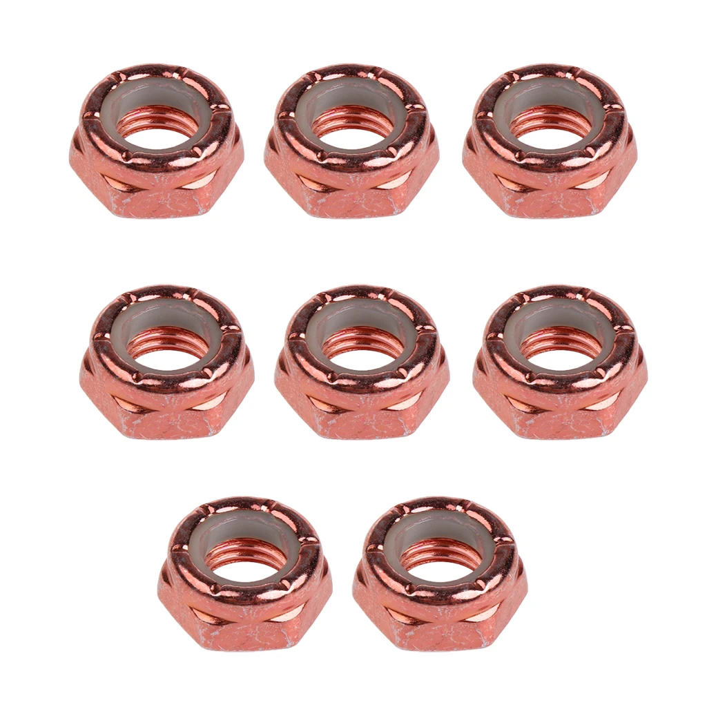 8pcs Skateboard Truck Wheel Axle Screw Nuts Longboard Hardware Accessories for Men Women Outdoor Skateboarding